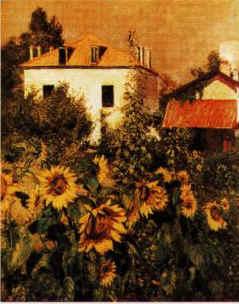 Gustave Caillebotte Sunflowers, Garden at Petit Gennevilliers